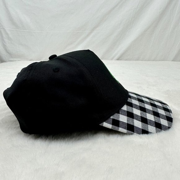 Shamrock Adjustable Cap Hat Adult Unisex Black Checkerboard Bill Gertex - Picture 3 of 9